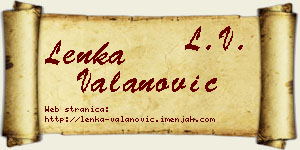 Lenka Valanović vizit kartica